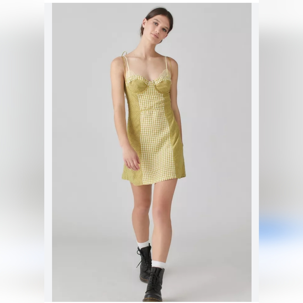 Urban Outfitters Felicity Eyelet Underwired Bustier Dress
